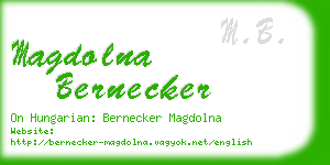 magdolna bernecker business card